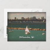 Milwaukee, WI Skyline Briefkaart (Voorkant / Achterkant)