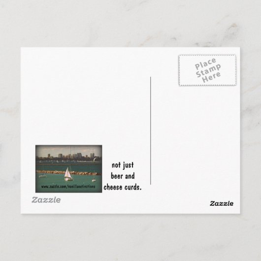 Milwaukee, WI Skyline Briefkaart (Achterkant)