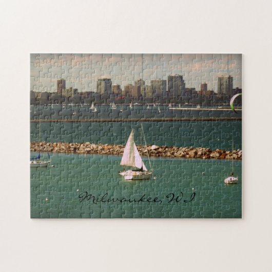 Milwaukee, WI Skyline Legpuzzel (Horizontaal)