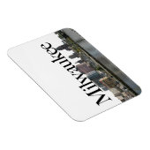 Milwaukee WI Skyline met Milwaukee in de lucht Magneet (Rechterzijde)