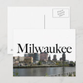 Milwaukee WI Skyline met Milwaukee in de Sky Briefkaart (Voorkant / Achterkant)