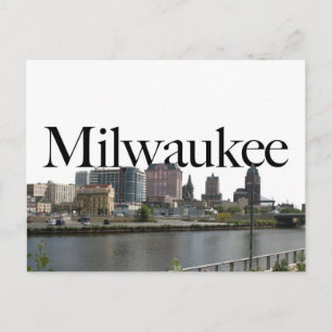 Milwaukee WI Skyline met Milwaukee in de Sky Briefkaart