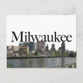 Milwaukee WI Skyline met Milwaukee in de Sky Briefkaart (Voorkant)