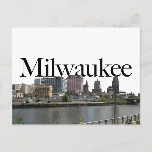 Milwaukee WI Skyline met Milwaukee in de Sky Briefkaart (Voorkant)