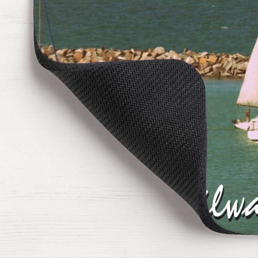 Milwaukee, WI Skyline Muismat (Hoek)