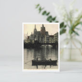 Milwaukee WI, stadhuis Pabst gebouw 1908 Briefkaart (Staand voorkant)