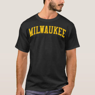 Milwaukee WI Varsity Style Brew City Throwback Yel T-shirt