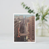 Milwaukee WI, Wisconsin Ave Vintage geïnspireerd Briefkaart (Staand voorkant)