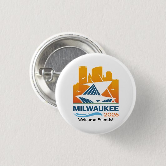 Milwaukee Wisconsin 2026 International Convention  Ronde Button 3,2 Cm (Voorkant /achterkant)