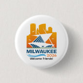 Milwaukee Wisconsin 2026 International Convention  Ronde Button 3,2 Cm (Voorkant)