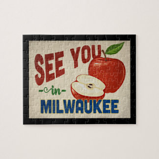 Milwaukee Wisconsin Apple - Vintage Travel Legpuzzel