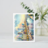 Milwaukee Wisconsin Beroemde Reizen waterverf Briefkaart (Staand voorkant)