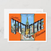 Milwaukee, Wisconsin  Big Letters Briefkaart (Voorkant / Achterkant)
