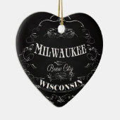 Milwaukee, Wisconsin - Brew City Keramisch Ornament (Rechts)