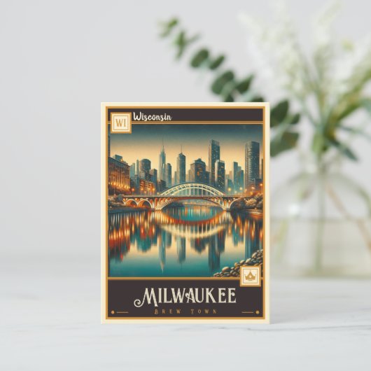 Milwaukee, Wisconsin |  Briefkaart (Staand voorkant)