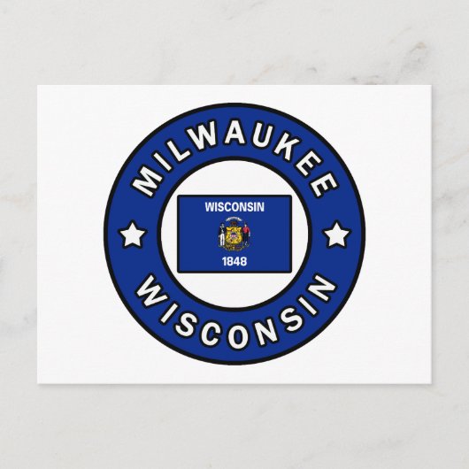 Milwaukee Wisconsin Briefkaart (Voorkant)
