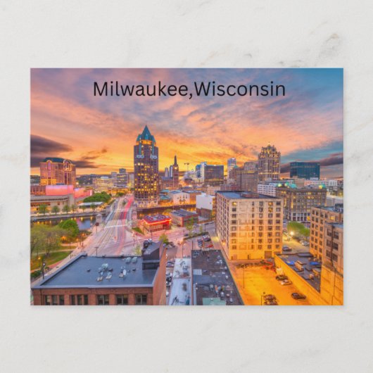 Milwaukee, Wisconsin Briefkaart (Voorkant)