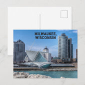 Milwaukee Wisconsin Briefkaart op het Michiganmeer (Voorkant / Achterkant)