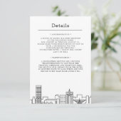 Milwaukee, Wisconsin Bruiloft | Gegevens van bezoe Kaart (Staand voorkant)