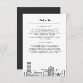 Milwaukee, Wisconsin Bruiloft | Gegevens van bezoe Kaart (Voorkant / Achterkant)