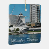Milwaukee Wisconsin Cheese Head Christmas Keepsake Keramisch Ornament (Rechts)