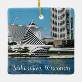 Milwaukee Wisconsin Cheese Head Christmas Keepsake Keramisch Ornament