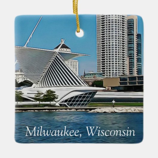 Milwaukee Wisconsin Cheese Head Christmas Keepsake Keramisch Ornament (Voorkant)