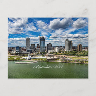 Milwaukee, Wisconsin cityscape-foto, Briefkaart