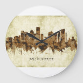 Milwaukee Wisconsin Cityscape Grote Klok (Voorkant)