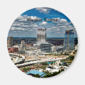 Milwaukee, Wisconsin cityscape Magneet (Voorkant)