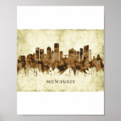 Milwaukee Wisconsin Cityscape Poster (Voorkant)