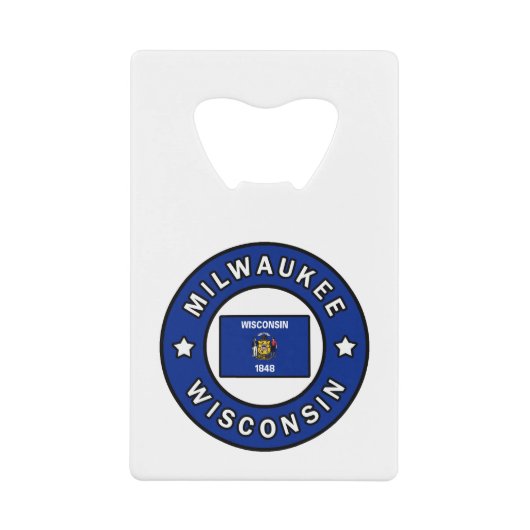 Milwaukee Wisconsin Creditkaart Flessenopener (Voorkant)