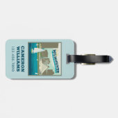 Milwaukee Wisconsin Harbor | Brew City Bagagelabel (Achterkant horizontaal)