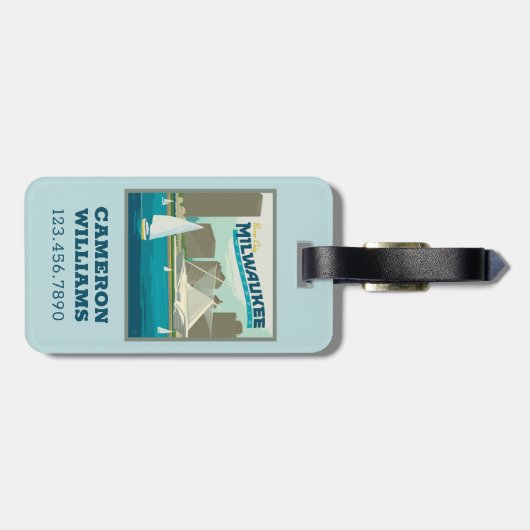 Milwaukee Wisconsin Harbor | Brew City Bagagelabel (Achterkant horizontaal)