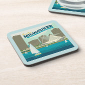 Milwaukee Wisconsin Harbor | Brew City Bier Onderzetter (Linkerzijde)