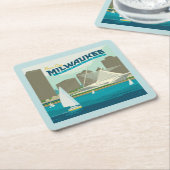 Milwaukee Wisconsin Harbor | Brew City Kartonnen Onderzetters (Schuin)