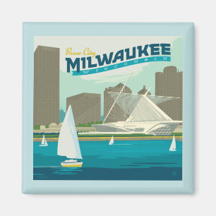 Milwaukee Wisconsin Harbor   Brew City Magneet