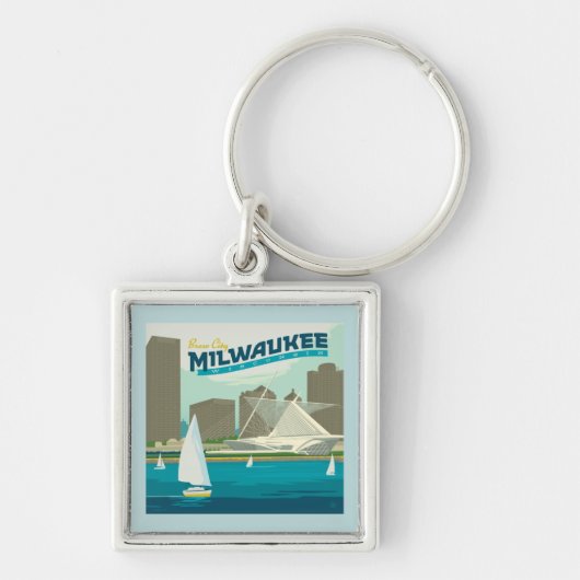 Milwaukee Wisconsin Harbor | Brew City Sleutelhanger (Voorkant)