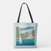 Milwaukee Wisconsin Harbor | Brew City Tote Bag (Achterkant)