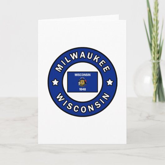 Milwaukee Wisconsin Kaart (Voorkant)