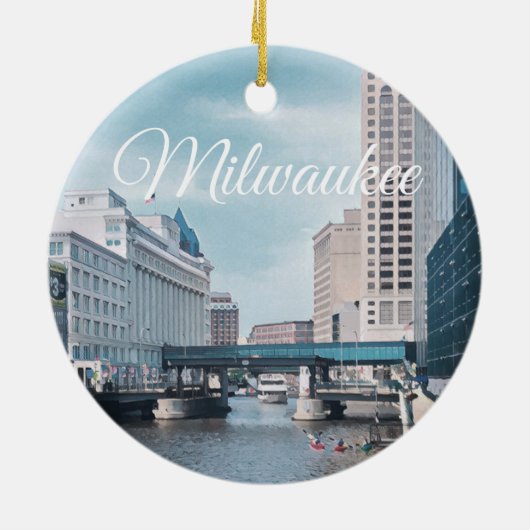 Milwaukee Wisconsin Keramisch Ornament (Achterkant)