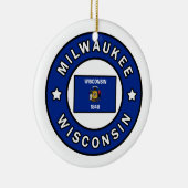 Milwaukee Wisconsin Keramisch Ornament (Rechts)