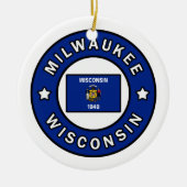 Milwaukee Wisconsin Keramisch Ornament (Voorkant)