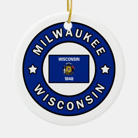 Milwaukee Wisconsin Keramisch Ornament (Voorkant)