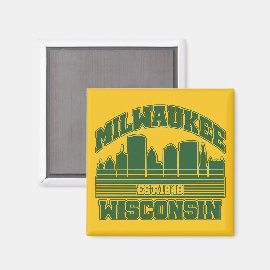 Milwaukee, Wisconsin Magneet (Voorkant / Achterkant)