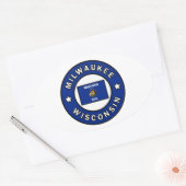 Milwaukee Wisconsin Ovale Sticker (Envelop)