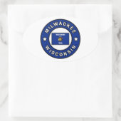 Milwaukee Wisconsin Ovale Sticker (Tas)