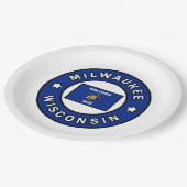Milwaukee Wisconsin Papieren Bordje (Gekanteld)