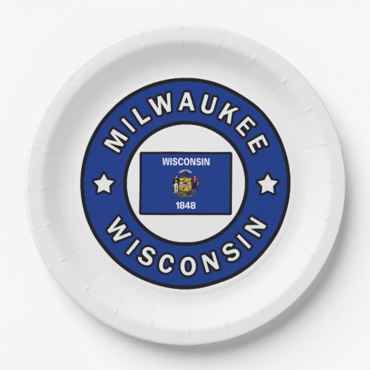 Milwaukee Wisconsin Papieren Bordje (Voorkant)