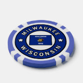 Milwaukee Wisconsin Poker Chips (Enkel)